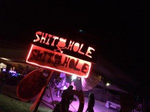 sign of shit hole camp